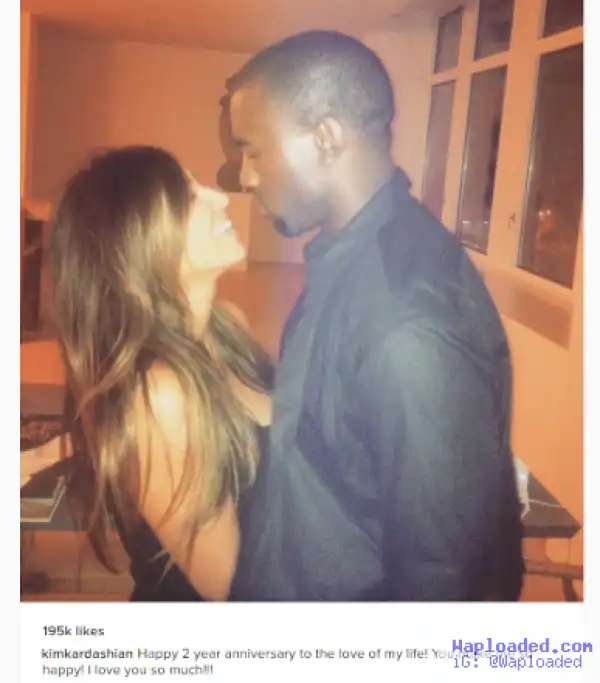 Photo: Kim K & Kanye West celebrate their 2nd Wedding Anniversary